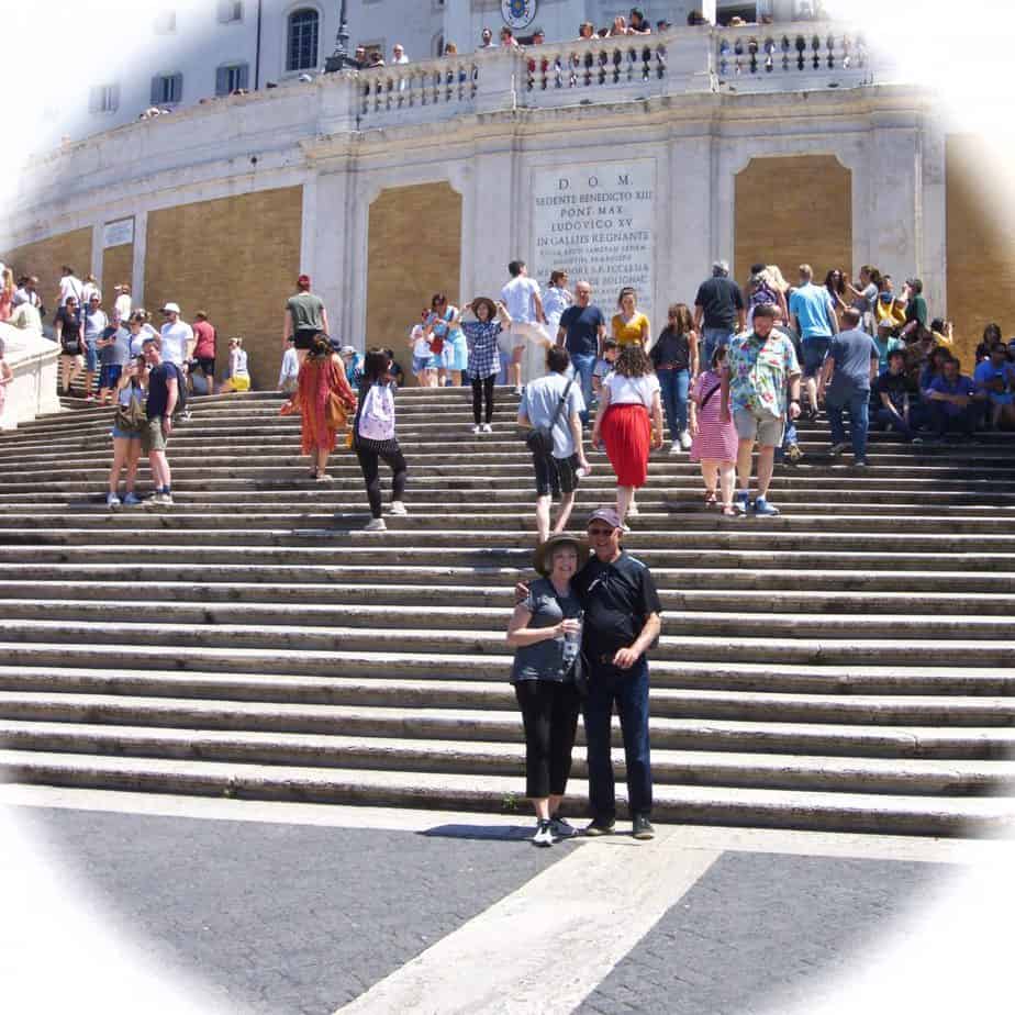 Ron and Jane at the Spanish Steps